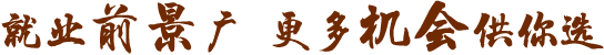 就業(yè)前景廣闊，更多機(jī)會(huì)供你選擇